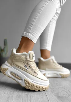 Ghete dama casual bej B2 imagine