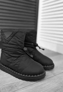 Ghete dama imblanite negre B708 imagine