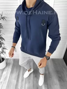 Hanorac barbati slim fit bleumarin 2676 i9-5 imagine