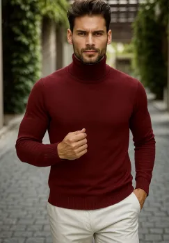 Helanca barbati slim fit grena 13416 imagine