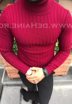 Helanca barbati slim fit grena B2739  imagine