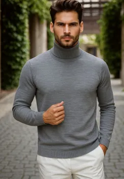 Helanca barbati slim fit gri 13416 imagine