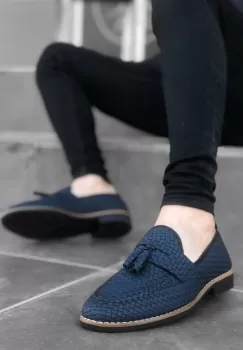 Mocasini barbati albastri 12218 imagine