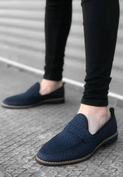 Mocasini barbati albastri  tapla subtire  piele eco  comozi 12219 N0-3 imagine