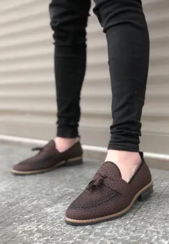 Mocasini barbati maro  tapla subtire  piele eco  comozi 12217 N15-3 imagine