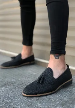 Mocasini barbati negri  tapla subtire  piele eco  comozi 12216 N2-3 imagine