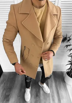 Palton barbati crem 13010 P18-1.2 imagine