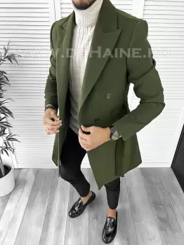 Palton barbati kaki B9552 E 203-3 imagine