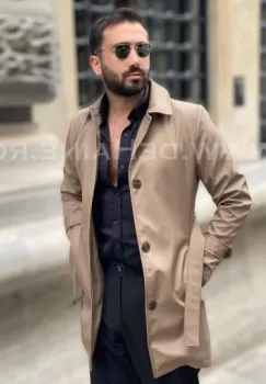 Palton barbati slim fit cu defect R2274 E imagine