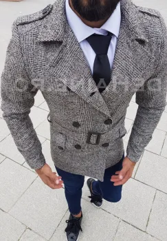 Palton barbati toamna  slim fit A6514 P19-4.3 imagine
