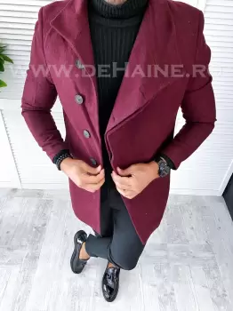 Palton barbati toamna slim fit grena 9694 S29* imagine