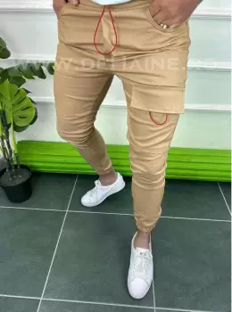 Pantaloni barbati camel casual B3627 16.4-1 imagine