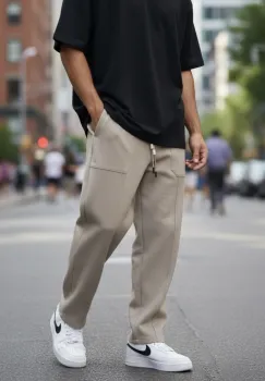 Pantaloni barbati casual bej 6620 P18-5.2 imagine