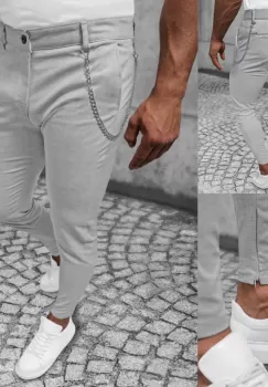 Pantaloni barbati casual gri 12096 imagine