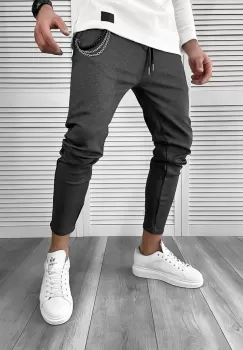 Pantaloni barbati casual gri 7129 imagine
