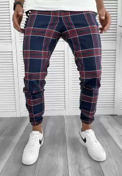 Pantaloni barbati casual in carouri 1085 SD imagine