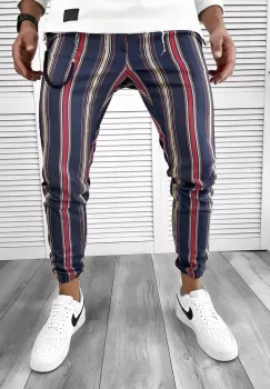 Pantaloni barbati casual in carouri 11959 imagine