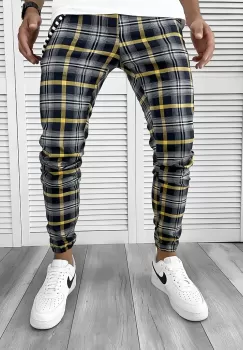 Pantaloni barbati casual in carouri 12116 SD imagine