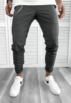 Pantaloni barbati casual in carouri 12117 SD imagine
