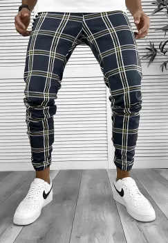 Pantaloni barbati casual in carouri 12287 SD imagine