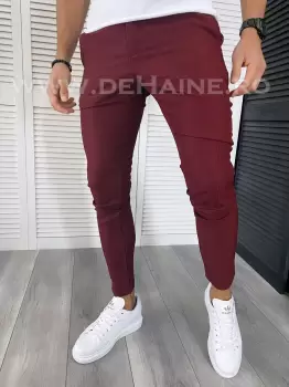 Pantaloni barbati casual regular fit grena B1769 2-3 E F6-5 imagine