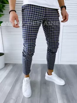 Pantaloni barbati casual regular fit in carouri B1739 e  imagine