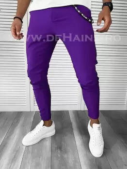 Pantaloni barbati casual regular fit mov B1734 E 12-4/ F1-1.2 imagine