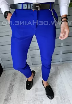 Pantaloni barbati eleganti albastri B1544 B7-3 imagine
