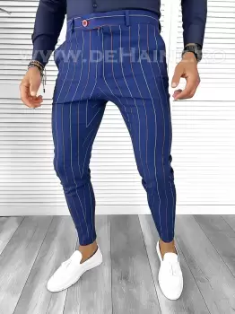 Pantaloni barbati eleganti bleumarin B7871 12-4 E* F3-2 imagine