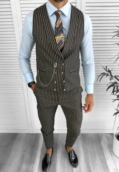 Pantaloni barbati eleganti in carouri 10065 P19-3.2 imagine