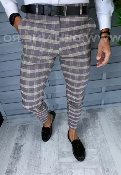 Pantaloni barbati eleganti in carouri B1553 i16-1 imagine