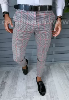 Pantaloni barbati eleganti in carouri B1910 i3-6 imagine