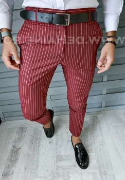 Pantaloni barbati eleganti in dungi B1758 O2-2.1 imagine