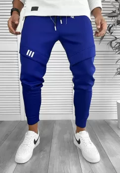 Pantaloni de trening albastri conici 12259 imagine