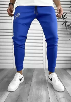 Pantaloni de trening albastri conici 12347 imagine