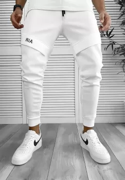 Pantaloni de trening albi conici 10236 78- 4 imagine