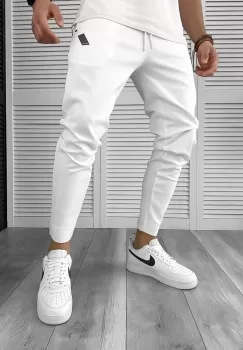 Pantaloni de trening albi conici 12604 115-1 imagine