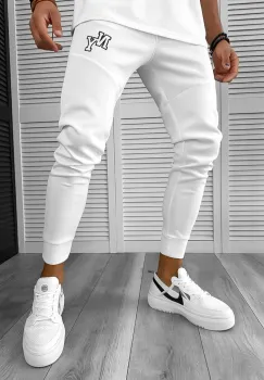 Pantaloni de trening albi conici silon 12347 imagine