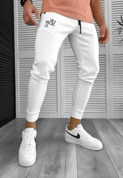 Pantaloni de trening albi cu defect DEF800 D4-5.4 imagine