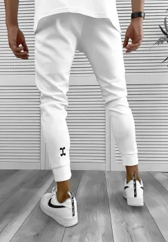 Pantaloni de trening albi  silon  conici CU MICI DEFECTE DEF12379 O3-4.2 imagine