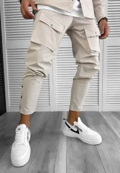 Pantaloni de trening barbati slim fit BEJ 6050 N7-3.1 imagine