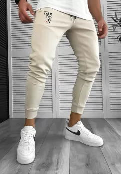Pantaloni de trening bej 12616 imagine