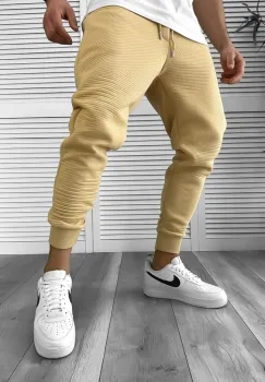 Pantaloni de trening bej conici CU MIC DEFECT  DEF041  P20-1.2 imagine