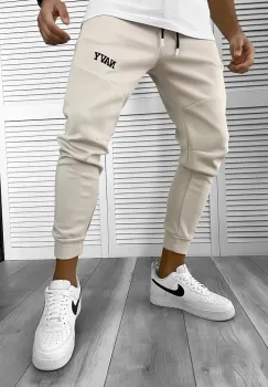 Pantaloni de trening bej silon conici 12376 29-4.1 imagine