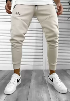 Pantaloni de trening bej silon conici 12377 imagine