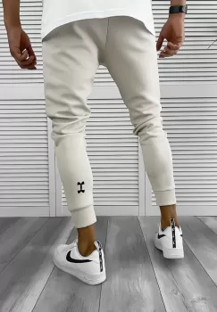 Pantaloni de trening bej silon conici 12379 imagine