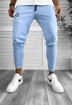 Pantaloni de trening bleu conici 12347 imagine