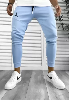 Pantaloni de trening bleu conici 12361 imagine