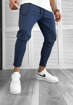 Pantaloni de trening bleumarin conici 12605 114-5 imagine