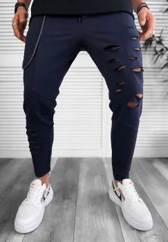 Pantaloni de trening bleumarin conici 13040 117 imagine